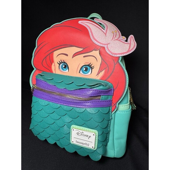 RARE!! Ariel Cosplay Loungefly X Disney Litte Mermaid COSPLAY Mini Backpack main image 7